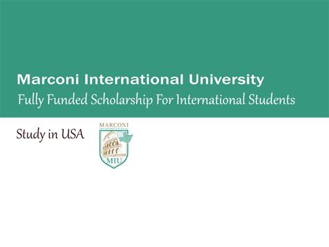 Marconi International University Scholarships 2024 USA