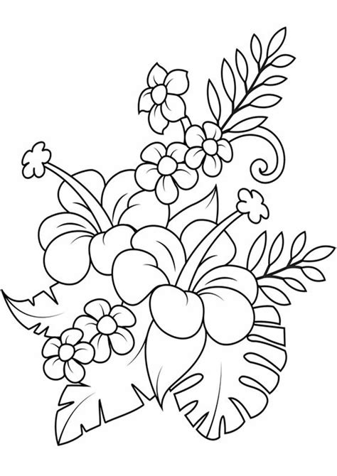 Free & Easy To Print Flower Coloring Pages | Flower coloring pages ...