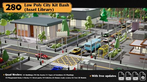 Low Poly City Asset Library Kitbash - Finished Projects - Blender ...