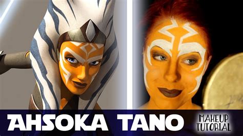 Ahsoka Tano Makeup Tutorial (Waterbased makeup) | Jedimanda - YouTube