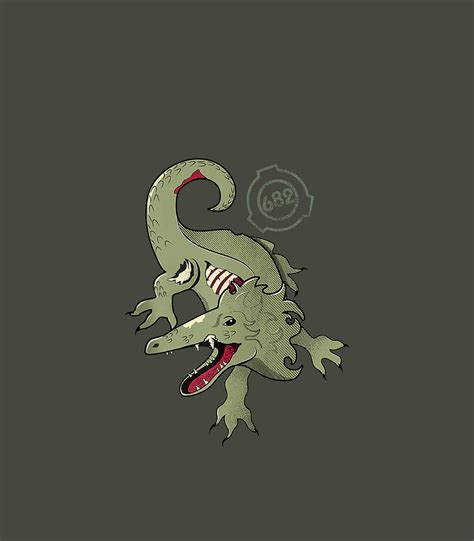 SCP 682 Hard to Destroy Reptile SCP Foundation Digital Art by Harbud ...