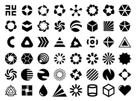 Vector black flat design elements for your logo design. Editable ...