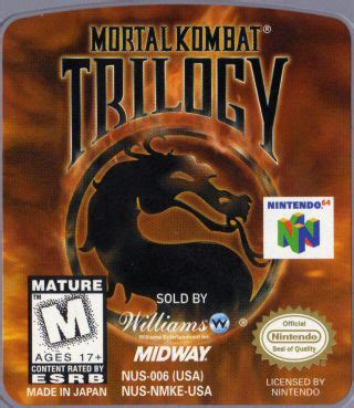 Mortal Kombat Trilogy (N64) - The Cover Project