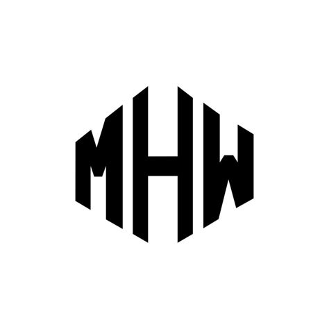 MHW letter logo design with polygon shape. MHW polygon and cube shape ...