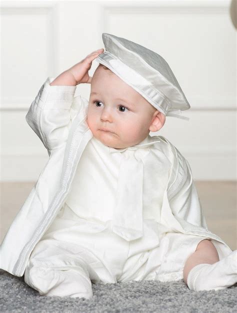 Baby boys ivory romper | Boys ivory christening outfit | Roco | Baby ...