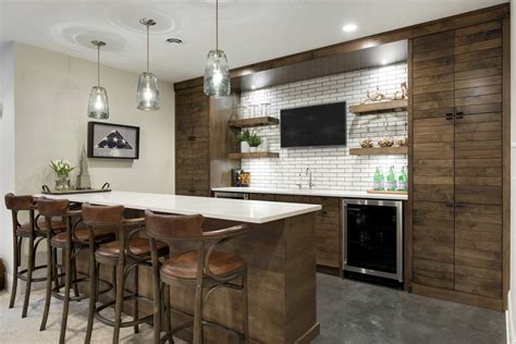 15 Distinguished Rustic Home Bar Designs For When You Really Need That ...