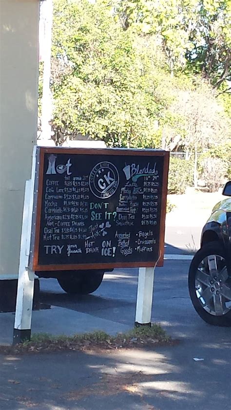 Menu at Coffee Kiosk cafe, Santa Clarita, Lyons Ave