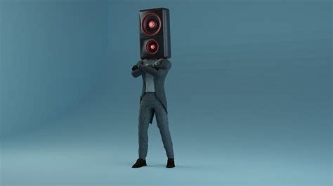 Skibidi toilet fancy speaker man 3D model rigged | CGTrader