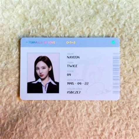 Twice Nayeon blue id card, Hobbies & Toys, Memorabilia & Collectibles ...