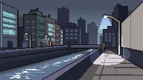 Pixel Art City 2D