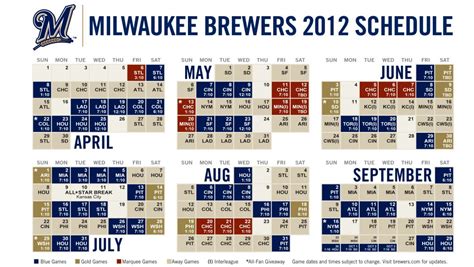 Milwaukee Brewers Printable Schedule 2021 - Printable Schedule