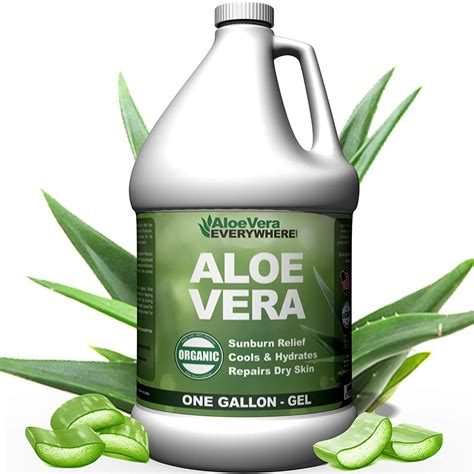 Organic Aloe Vera Gel - 1 Gallon - Made from 100% Pure Aloe Leaf Gel ...