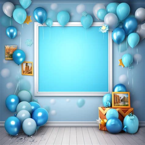 Premium Photo | Colorful party birthday background with balloons baby ...