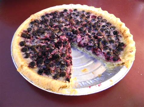 Wallmarks: Black Raspberry Custard Pie with Freshly Picked Berries