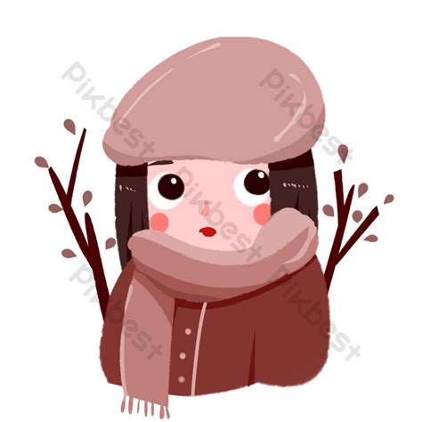 Winter Characters Cute Cartoon Drawing Illustration Elements PNG Images ...