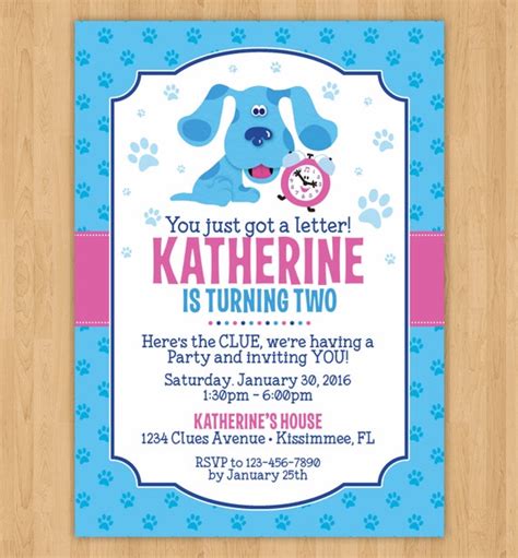 Blue's Clues Birthday Invitation