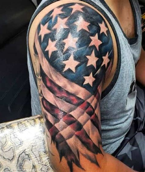 Top 89 American Flag Sleeve Tattoo Ideas - [2021 Inspiration Guide]