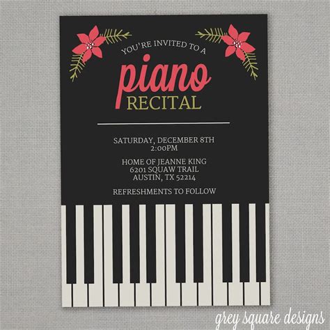 Piano Recital Invitation - Etsy