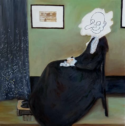 Buy Mr. Bean Funny Art. Whistlers Mother Mr. Bean Painting. Parody ...