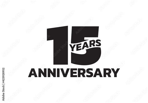 15 years anniversary logo. 15th birthday icon or badge design. Vector ...