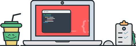 Premium Vector | Coding programmer workspace with cactus, coffee - Clip ...