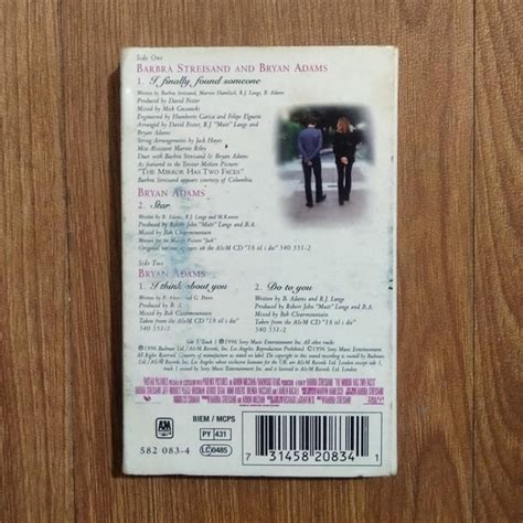 Barbra Streisand & Bryan Adams - I Finally Found Someone cassette ...