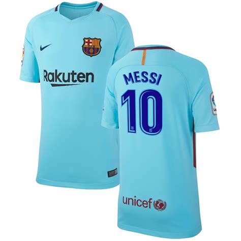 Nike Lionel Messi Barcelona Youth Blue 2017/18 Away Replica Jersey