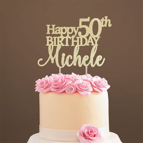 50th Birthday Cake For Women, 30th Birthday Cake Topper, 50th Cake ...