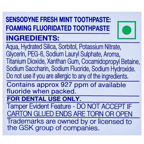 Buy Sensodyne Fresh Mint Toothpaste 150 g in Wholesale Price Online ...