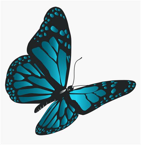 Animated Butterfly Clip Art - Blue Flying Butterfly Png, Transparent ...