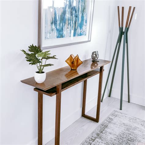 Customizable Narrow Console Table Modern Hallway Table / Entry Wall ...