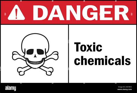 Toxic chemicals danger sign. Chemical warning signs and symbols Stock ...