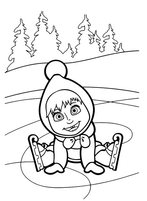 Masha And The Bear Coloring Pages at GetColorings.com | Free printable ...