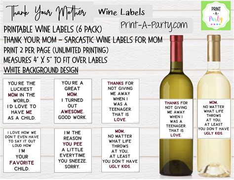 Free Printable Funny Wine Labels Printable