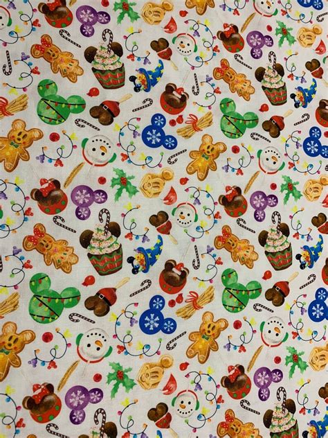 In Stock Christmas Fabric Disney Fabric by the Yard Magic | Etsy