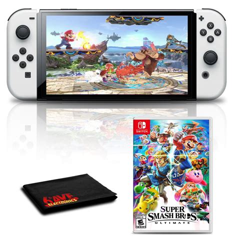 Buy Nintendo Switch OLED White with Super Smash Bros Ultimate Game ...