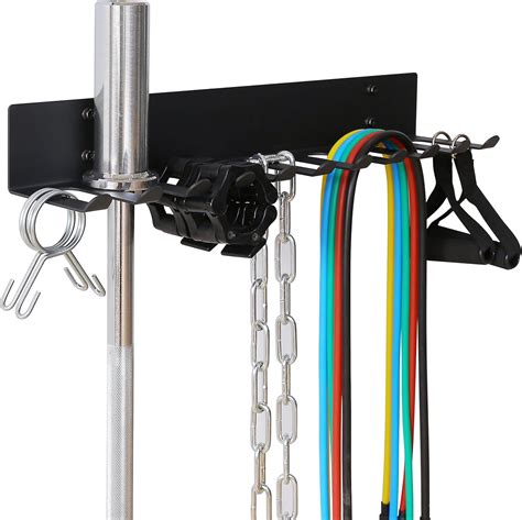 Gym Storage Rack Resistance Band Rack Wall Mount Barbell Rack Heavy ...