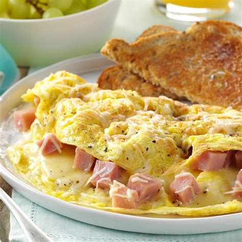 Ham and Swiss Omelet Recipe | Taste of Home