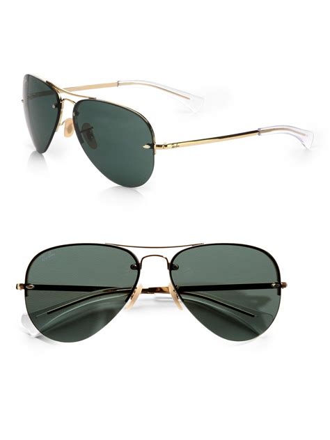 Lyst - Ray-Ban Original Polarized Aviator Sunglasses in Green