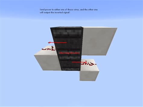 Instant redstone inverter (with observers) : r/Minecraft