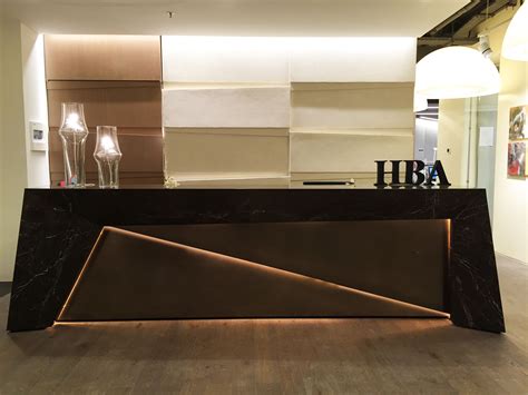 HBA Dubai Office Reception Desk Design