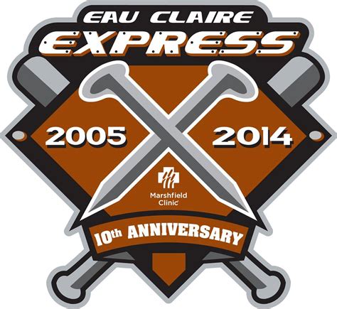 Eau Claire Express Logo - Anniversary Logo - Northwoods League (NWoodsL ...