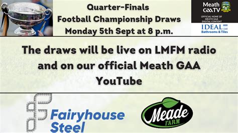 LIVE - Quarter-Finals Draw - 2022 Fairyhouse Steel SFC & Meade Farm IFC ...