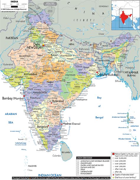 North India Political Map | Draw A Topographic Map