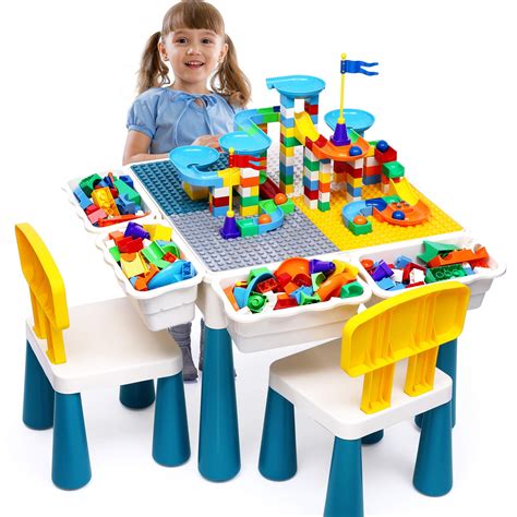 OCATO Kids Activity Table Toddlers Kids Table and Chair Set with 152Pcs ...