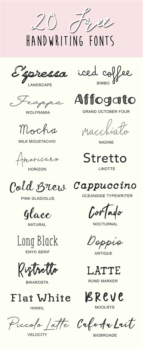 20 Free Handwriting Fonts