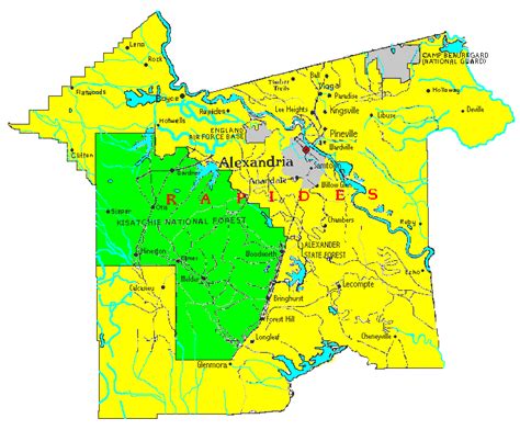 Map of Rapides Parish