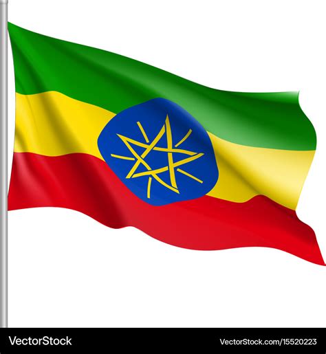 National flag of ethiopia Royalty Free Vector Image