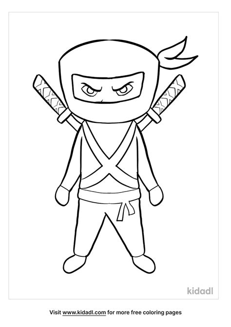 Free Ninja Coloring Page | Coloring Page Printables | Kidadl