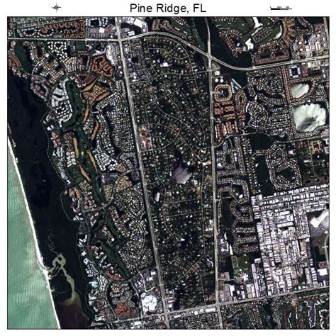 Aerial Photography Map of Pine Ridge, FL Florida